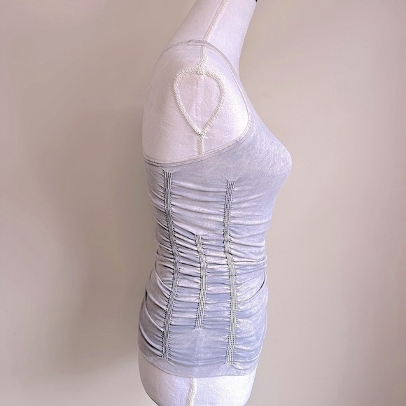 NWT NUX Spellbound Yoga Stretch Cami Tank Top Gray Mineral Size Small - Picture 5 of 16